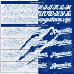 Personalized Custom Name and Number 3D Baseball Jersey - Graffiti Pattern White Royal-Light Blue Personalized Graffiti Pattern
