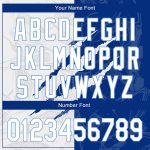 Personalized Custom Name and Number 3D Baseball Jersey - Graffiti Pattern White Royal-Light Blue Personalized Graffiti Pattern