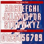 Custom Personalized Graffiti Pattern Soccer Jersey with Name and Number - White Royal-Red Scratch Sublimation Uniform Personalized