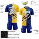 Custom Personalized Soccer Jersey White Yellow Light Blue Graffiti Pattern with Name and Number - Team Uniform Personalized