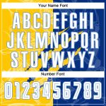 Custom Personalized Soccer Jersey White Yellow Light Blue Graffiti Pattern with Name and Number - Team Uniform Personalized