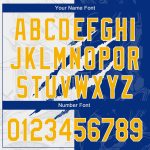 Custom Yellow-Royal Graffiti Pattern 3D Baseball Jersey with Name and Number - Authentic Team Apparel Personalized Graffiti