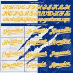 Custom Yellow-Royal Graffiti Pattern 3D Baseball Jersey with Name and Number - Authentic Team Apparel Personalized Graffiti