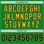 Custom Name and Number Baseball Jersey - Personalized Black-Gold Grass Green Authentic Team Jersey Personalized Grass Green