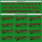 Custom Name Number Baseball Jersey - Personalized Grass Green Black Old Gold Design Personalized Grass Green Black-Old Gold
