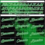 Custom Name Number 3D Brush Stroke T-Shirt in Grass Green Black White Pattern - Performance Athletic Tee Personalized Grass