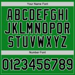 Custom Name Number Baseball Jersey - Personalized Black-White Grass Green Team Apparel Personalized Grass Green Black-White