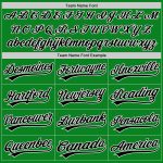 Custom Name Number Baseball Jersey - Personalized Black-White Grass Green Team Apparel Personalized Grass Green Black-White