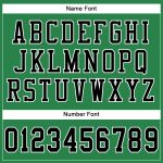Custom Name Number Football Jersey - Authentic Black-White Mesh, Personalized Grass Green Team Apparel Personalized Grass