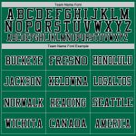 Custom Name and Number Personalized Grass Green Black-White Throwback Football Jersey - Authentic Team Apparel Personalized