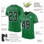 Custom Name and Number Personalized Grass Green Black-White Throwback Football Jersey - Authentic Team Apparel Personalized