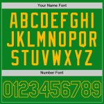 Custom Name and Number Baseball Jersey in Grass Green and Gold - Authentic Team Jersey Personalized Grass Green Gold Authentic