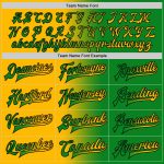 Custom Name & Number Green & Gold Gradient Bomber Varsity Jacket - Personalized Full-Snap Letterman Fashion Jacket Personalized