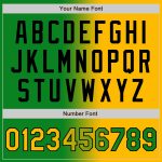 Custom Name & Number Green & Gold Gradient Bomber Varsity Jacket - Personalized Full-Snap Letterman Fashion Jacket Personalized