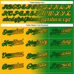 Custom Name Number Unisex Softball Jersey Grass Green Gold Black Gradient Fashion Two-Button Personalized Grass Green Gold-Black