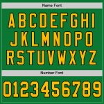 Customizable Grass Green Gold Black Mesh Throwback Football Jersey with Personalized Name and Number Personalized Grass Green