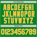 Custom Authentic Baseball Jersey with Personalized Name and Number - Grass Green and Gold-White Team Colors Personalized