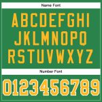 Custom Name and Number Personalized Football Jersey in Grass Green Gold-White Mesh Authentic Design Personalized Grass Green
