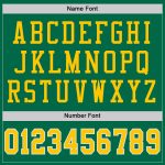 Custom Name and Number Grass Green Gold-White Authentic Throwback Football Jersey - Personalized Team Apparel Personalized