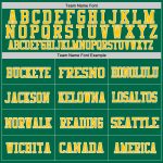 Custom Name and Number Grass Green Gold-White Authentic Throwback Football Jersey - Personalized Team Apparel Personalized