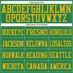 Custom Grass Green and Gold Football Jersey with Personalized Name and Number - Authentic Team Apparel Personalized Grass