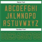 Personalized Custom Name and Number Authentic Football Jersey in Grass Green and Old Gold Mesh Personalized Grass Green Grass