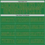 Personalized Custom Name and Number Authentic Football Jersey in Grass Green and Old Gold Mesh Personalized Grass Green Grass