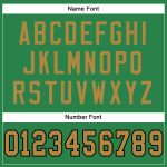 Custom Football Jersey with Personalized Name and Number, Grass Green & Old Gold/Black Mesh, Authentic Team Gear Personalized