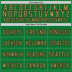 Custom Team Football Jersey with Personalized Name and Number - Grass Green Old Gold-Black Mesh Authentic Throwback Personalized