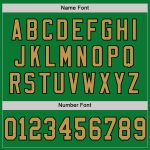 Custom Team Football Jersey with Personalized Name and Number - Grass Green Old Gold-Black Mesh Authentic Throwback Personalized
