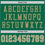 Custom Personalized Football Jersey - Grass Green Old Gold & White Mesh Authentic Throwback - Team Name & Number Personalized