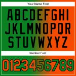 Custom Name and Number Baseball Jersey - Personalized Orange-Black Gradient in Grass Green - Authentic Team Apparel Personalized