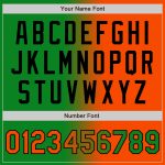 Custom Name and Number Bomber Jacket for Team - Grass Green Orange-Black Gradient Full-Snap Varsity Fashion Outerwear Personalized