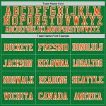 Custom Authentic Throwback Football Jersey - Personalized Grass Green Orange-Black with Team Name and Number Personalized