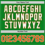Custom Gradient Twinkle Star Baseball Jersey - Personalized Grass Green Orange-White 3D Design with Custom Name & Number