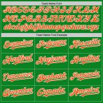 Custom Gradient Twinkle Star Baseball Jersey - Personalized Grass Green Orange-White 3D Design with Custom Name & Number