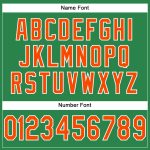 Custom Name Number Authentic Football Jersey - Personalized Grass Green Orange-White Mesh Team Jersey Personalized Grass