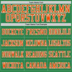 Custom Name Number Authentic Football Jersey - Personalized Grass Green Orange-White Mesh Team Jersey Personalized Grass