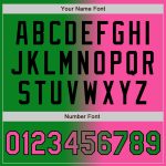 Custom Name and Number Unisex Softball Jersey - Personalized Grass Green Pink Black Gradient Fashion Two-Button Design Personalized