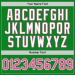 Custom Authentic Baseball Jersey - Personalized 3D Gradient Twinkle Star Design in Grass Green, Pink, and White with Team Name & Number