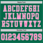 Personalized Football Jersey - Authentic Grass Green Pink White Mesh Design Personalized Grass Green Pink-White Mesh Authentic