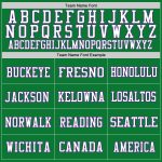 Custom Authentic Throwback Football Jersey - Personalized Grass Green and Purple-White - Team Name & Number Personalized