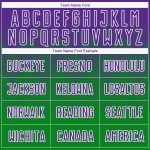 Custom Name Number Soccer Jersey in Grass Green Purple-White Sublimation - Personalized Team Uniform Personalized Grass Green