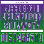 Custom Name Number Soccer Jersey in Grass Green Purple-White Sublimation - Personalized Team Uniform Personalized Grass Green