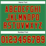 Custom Name Number Authentic Football Jersey Grass Green Red Gold Mesh Personalized Grass Green Red-Gold Mesh Authentic Football