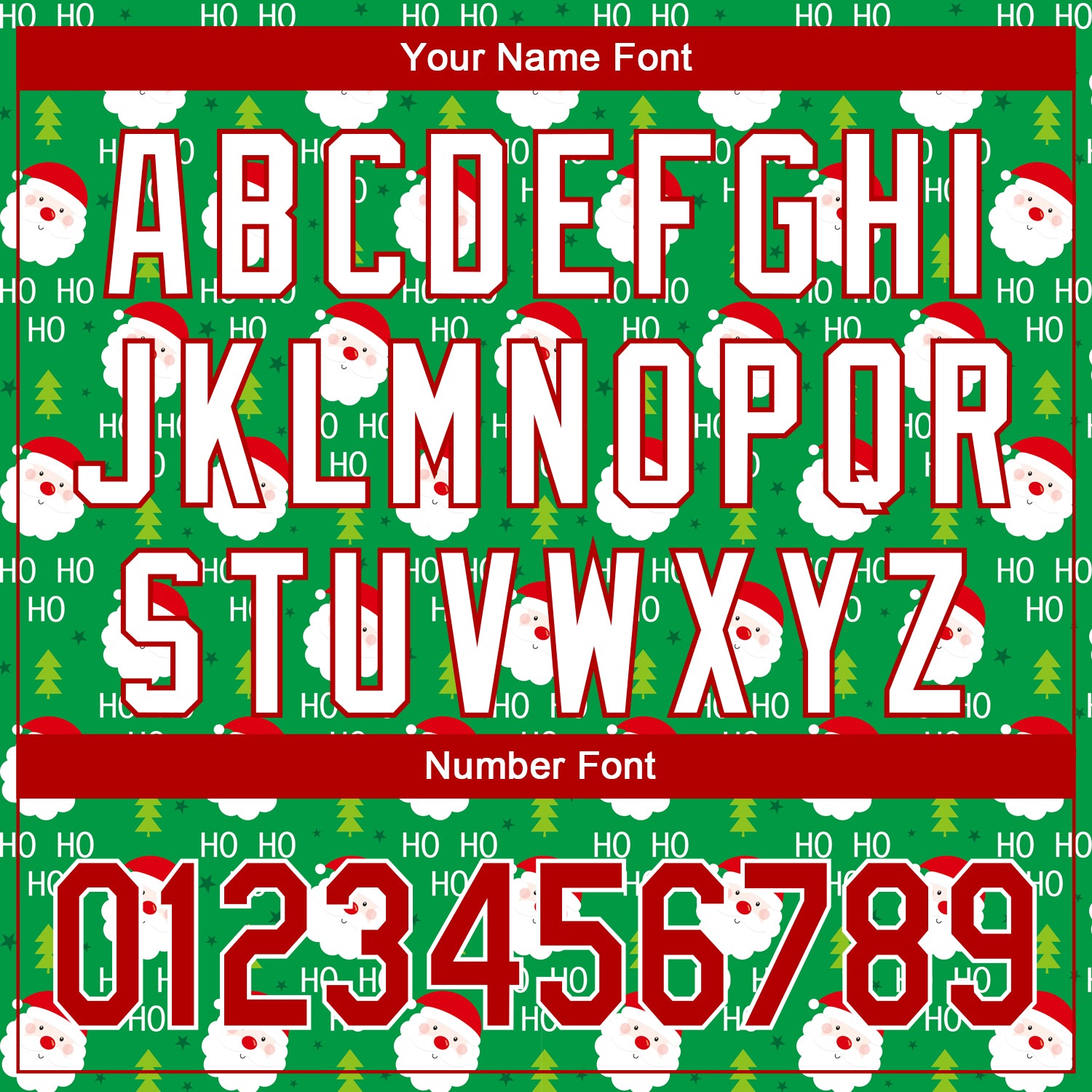 Personalized Grass Green Red-White 3D Christmas Performance Golf Polo Shirt Team Custom Name and Number Custom Team Name and Number 3D Christmas Golf Polo Shirt in Grass Green Red-White Personalized Grass Green Red-White 3D Christmas - Image 5