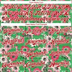 Custom Authentic Baseball Jersey with 3D Northeast China Big Flower Design, Personalized Name & Number - Grass Green Red-White Colors