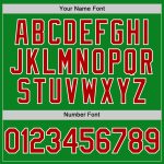 Custom Name and Number Baseball Jersey - Personalized Authentic Grass Green Red-White Team Jersey Personalized Grass Green