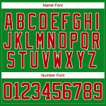 Custom Personalized Christmas Reindeer Lace Neck Jersey in Grass Green Red-White - 3D Hockey Team with Name and Number Personalized