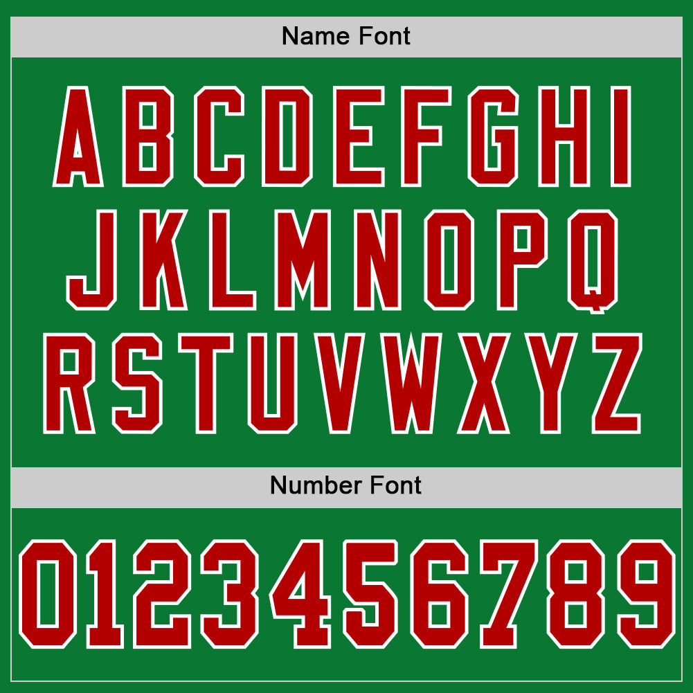 Personalized Grass Green Red-White Mesh Authentic Throwback Football Jersey Team Custom Name and Number Custom Name and Number Authentic Throwback Football Jersey - Personalized Green Red-White Mesh Team Jersey Personalized Grass - Image 4